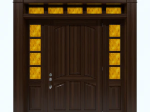 porta e moldura Modelo 3D