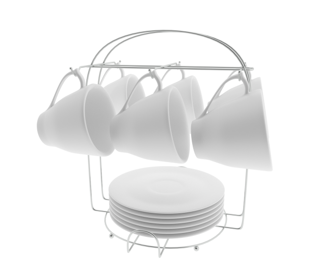 cup set 3D Model .c4d .max .obj .3ds .fbx .stl .blend