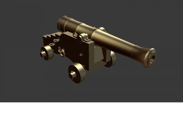 naval 18th century 3D Модель .c4d .max .obj .3ds .fbx .stl .blend 
