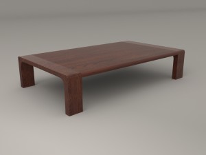 japanese style low dining table and chair 3D 模型