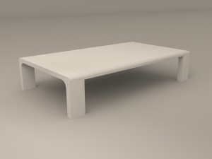 japanese style low dining table and chair 3D 模型