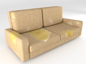 clean and dirty variant couch Model 3D