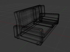 clean and dirty variant couch Model 3D