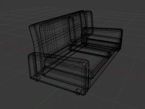 clean and dirty variant couch 3D Model