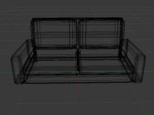 clean and dirty variant couch 3D Model