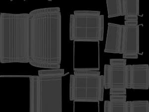 clean and dirty variant couch 3D Model