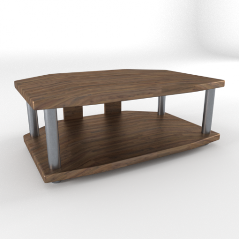 wood tv stand 3D Model .c4d .max .obj .3ds .fbx .stl .blend 