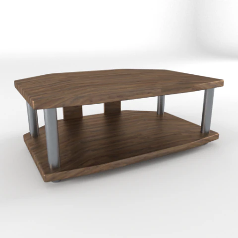 wood tv stand 3D Model .c4d .max .obj .3ds .fbx .stl .blend