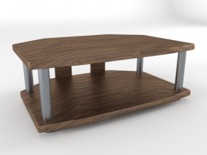 wood tv stand Modello 3D