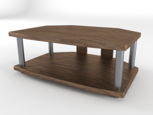 wood tv stand 3D Model