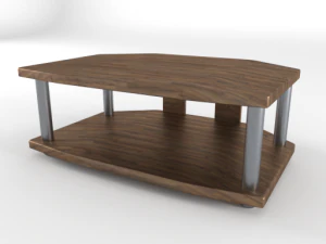 wood tv stand 3D Model