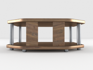 wood tv stand 3D Model