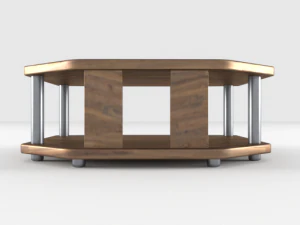 wood tv stand 3D Model