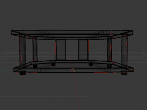 wood tv stand 3D Model