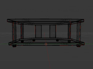 wood tv stand 3D Model