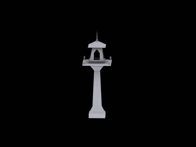 spirit house small 2 3D Model .c4d .max .obj .3ds .fbx .stl .blend 