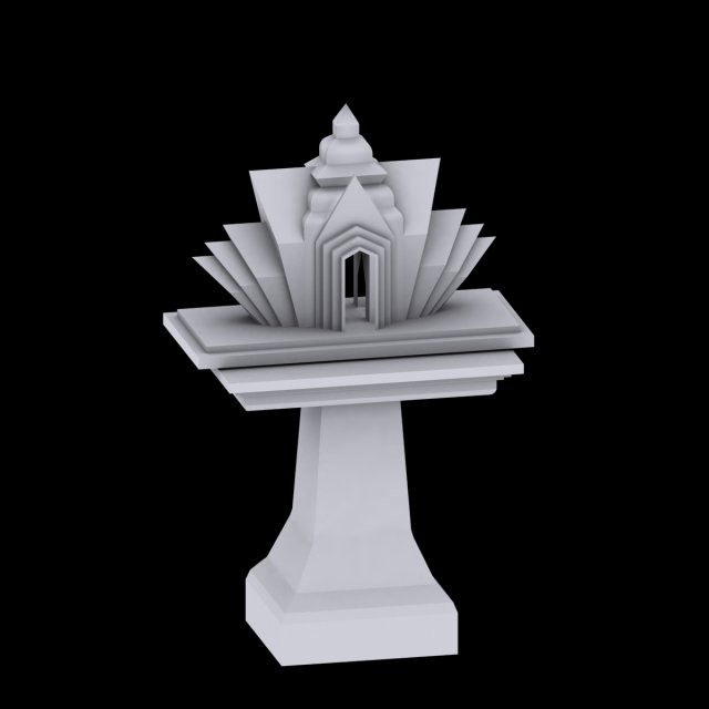spirit house 3 3D Модель .c4d .max .obj .3ds .fbx .stl .blend