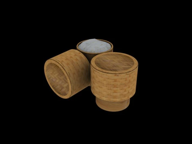 stick rice box 3D Model .c4d .max .obj .3ds .fbx .stl .blend 