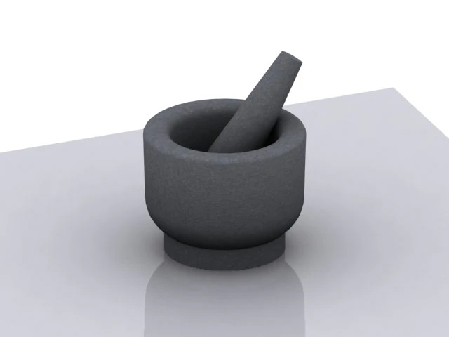 mortar 3D Model .c4d .max .obj .3ds .fbx .stl .blend 