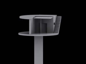 modern spirit house Model 3D