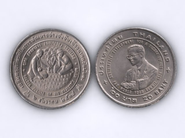 thai reign 9 coins 3D Model .c4d .max .obj .3ds .fbx .stl .blend 