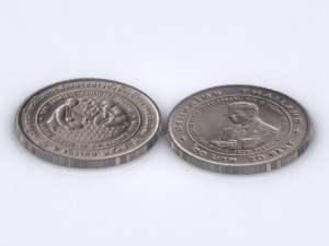 thai reign 9 coins 3D Model