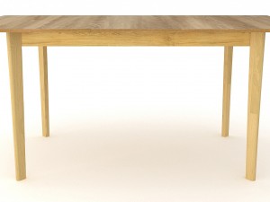 hygena merrick oak table and 6 faux leather chairs Modelo 3D