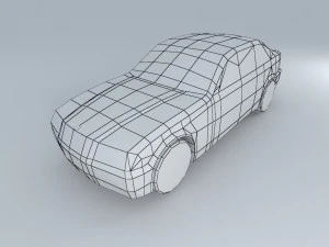 bmw 320i 1995 lowpoly 3D Model
