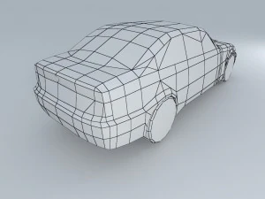 bmw 320i 1995 lowpoly 3D Model