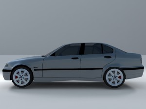 bmw 320i 1995 lowpoly 3D मॉडल