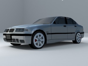 bmw 320i 1995 lowpoly 3D मॉडल