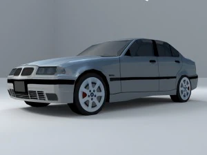 bmw 320i 1995 lowpoly 3D Model