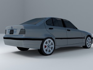 bmw 320i 1995 lowpoly 3D मॉडल