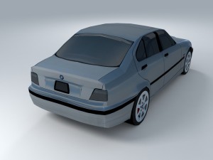 bmw 320i 1995 lowpoly 3D मॉडल