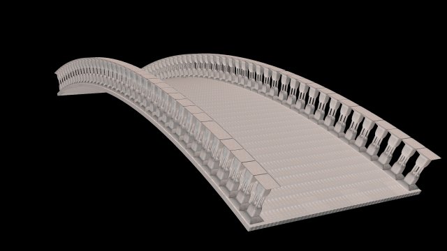 stone bridge 3D Модель .c4d .max .obj .3ds .fbx .stl .blend 