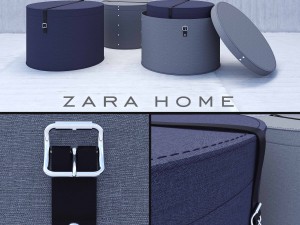 round cardboard boxes 3D Model