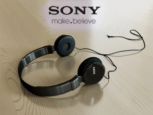 headphones sony mdr-zx110ap 3D Model