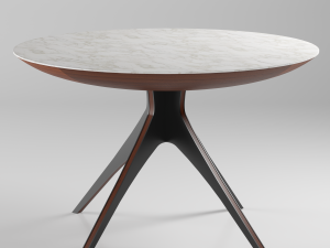 table and chair with upholstery 3D Model