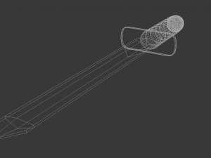 low poly sword 3D Model