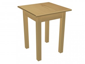 low poly stool Modello 3D