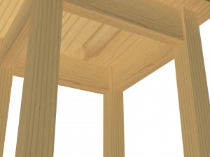 low poly stool Modello 3D
