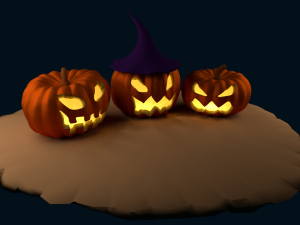 halloween pumpkins 3D Model