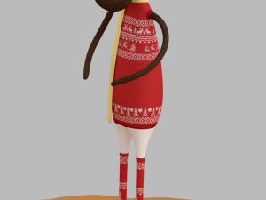 cartoon deer toy 3D मॉडल