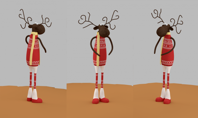 cartoon deer toy 3D मॉडल .c4d .max .obj .3ds .fbx .stl .blend 