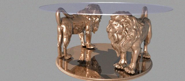 lion de table Modèle 3D .c4d .max .obj .3ds .fbx .stl .blend 