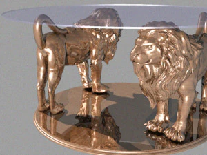 मेज़-शेर 3D मॉडल