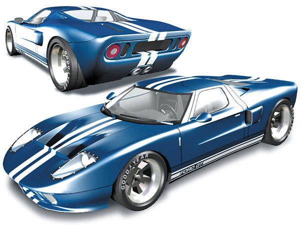ford gt 40 car 3D Model .c4d .max .obj .3ds .fbx .stl .blend 