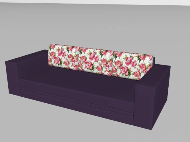matrix direct sofa london purple 3D Model .c4d .max .obj .3ds .fbx .stl .blend