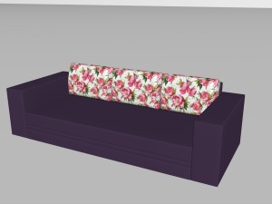 matrix direct sofa london purple 3D Model