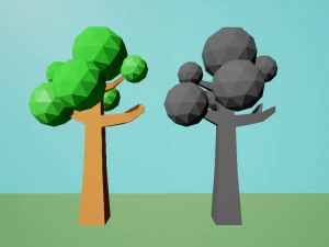 4 blender low poly 3D Model